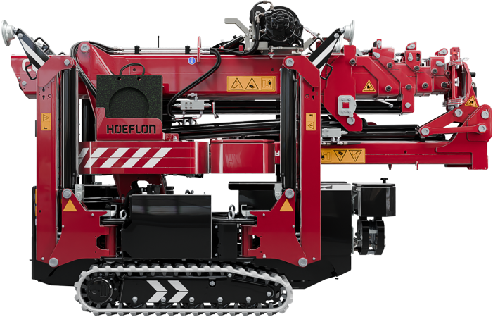 mini grue araignée Hoeflon C6e maxi 2850kg, levage & manutention Lematech-Assistance