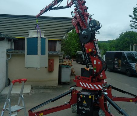 Manutention & levage sur chantier extérieur à ESAT Argentat par Lematech-Assistance